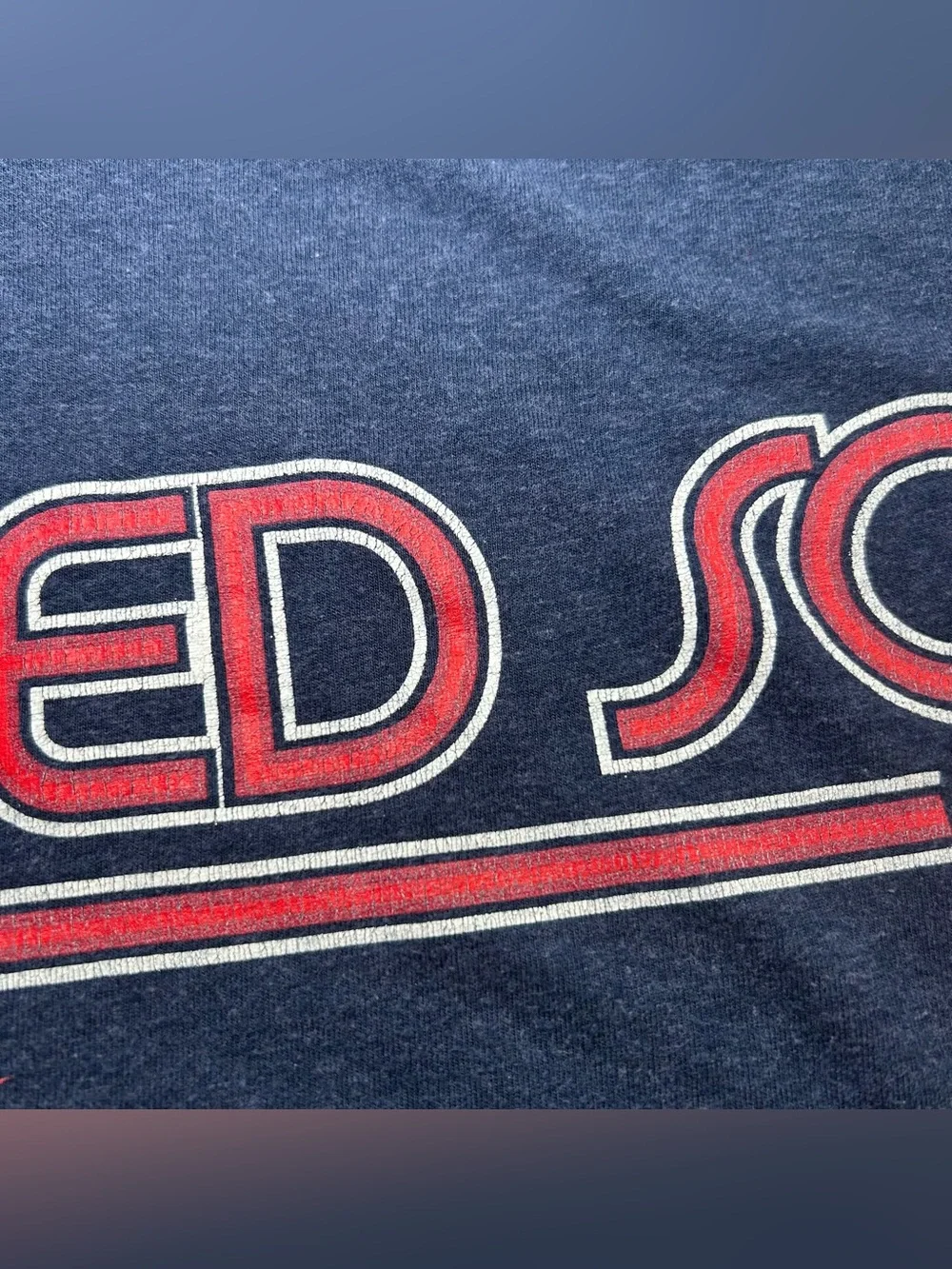 Nike Boston Red Sox Men’s Graphic Retro Style T-Shirt Blue Red MLB size M